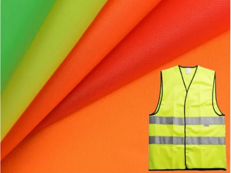 Kain Oxford Poliester Pendarfluor 210d untuk Jaket Keselamatan